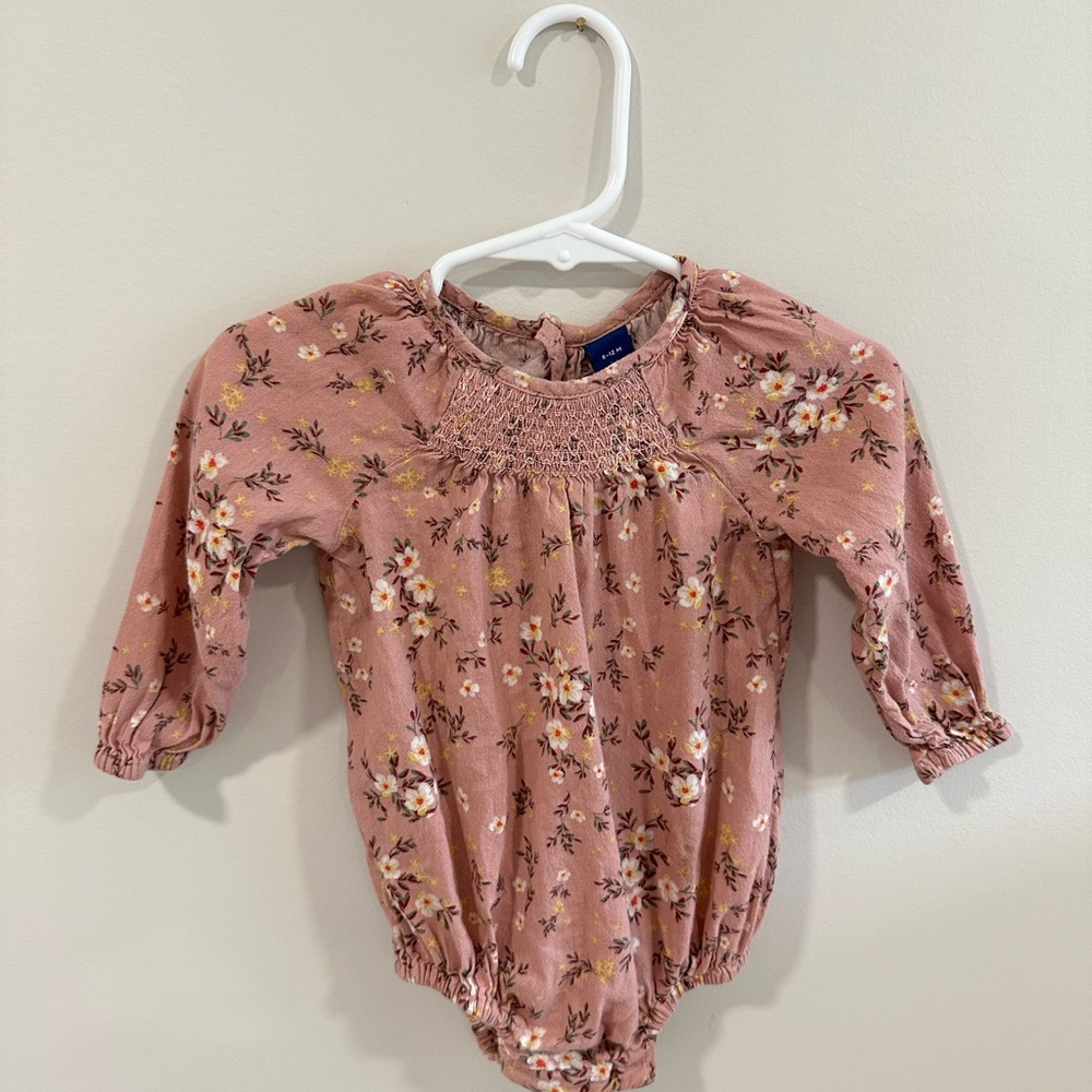 Floral Long Sleeve Baby Romper